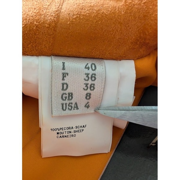 Alberta Ferretti Suede High Waisted Pleated Trousers Pants Burnt Umber Size 4 US - Picture 5 of 14